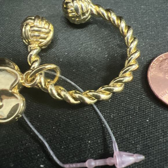 Lilly Pulitzer Gold Tone Elephant Charm Key ring New Unused - Picture 4 of 5